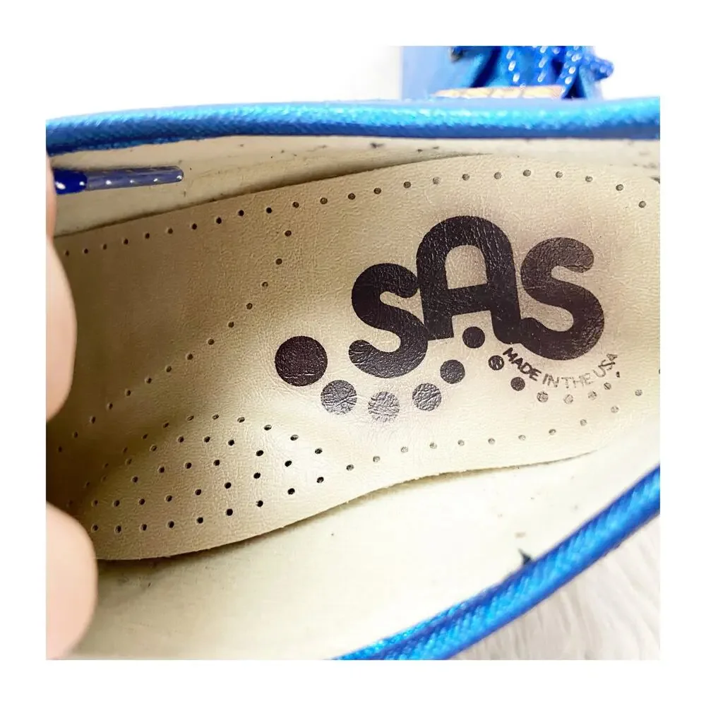 SAS Bounce Bluebird Metallic Wedge Sneaker 7M Women Comfort Lace‑Up - Picture 12 of 15